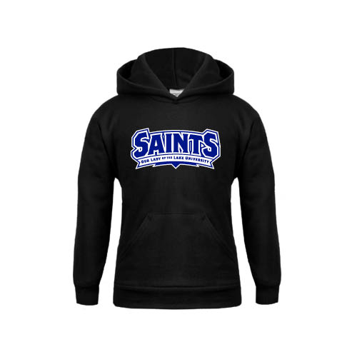  Youth Black Fleece Hoodie - Saints - Our lady of the Lake University