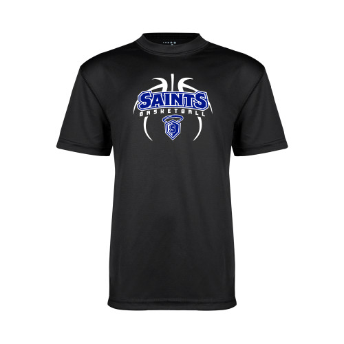 Our Lady of the Lake Youth Performance Black Tee - Basketball in Ball