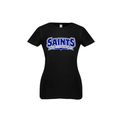  Next Level Girls Black Fashion Fit T Shirt - Saints - Our lady of the Lake University