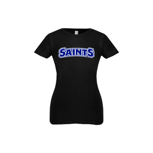 Next Level Girls Black Fashion Fit T Shirt - Saints