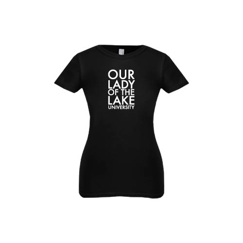  Next Level Girls Black Fashion Fit T Shirt - Our Lady of the Lake Stacked