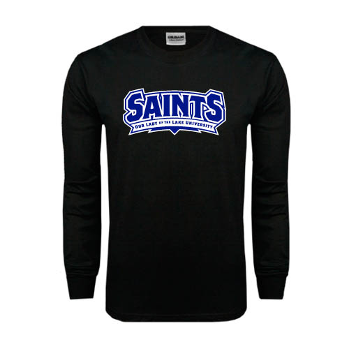 Black Long Sleeve T Shirt - Saints - Our lady of the Lake University