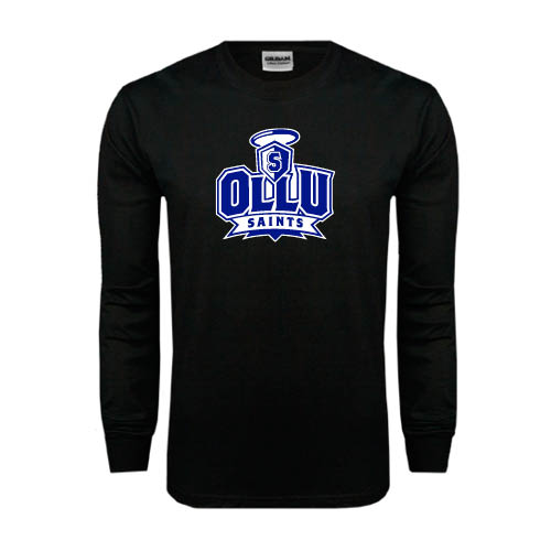  Black Long Sleeve T Shirt - OLLU Saints