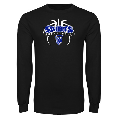 Our Lady of the Lake Black Long Sleeve T Shirt - Basketball in Ball