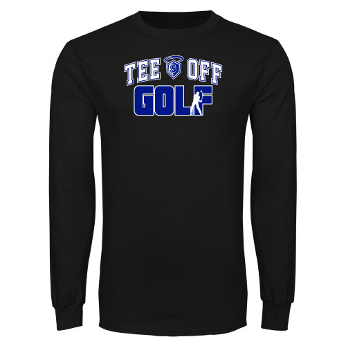 Our Lady of the Lake Black Long Sleeve T Shirt - Tee Off Golf Design