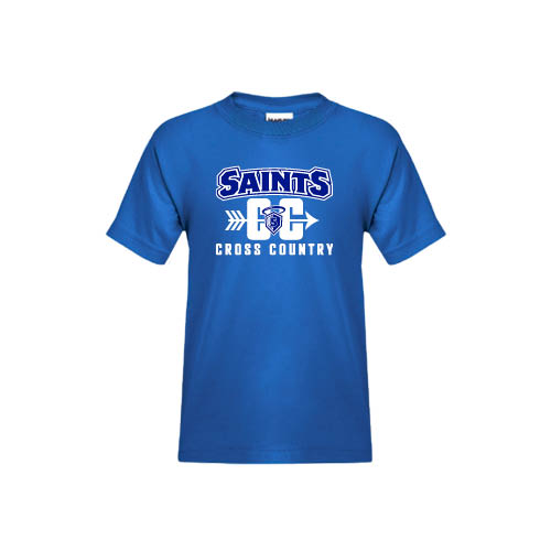  Youth Royal T Shirt - Cross Country Design