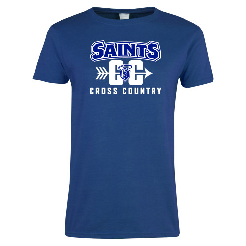  Womens Royal Short Sleeve Tee - Cross Country Design