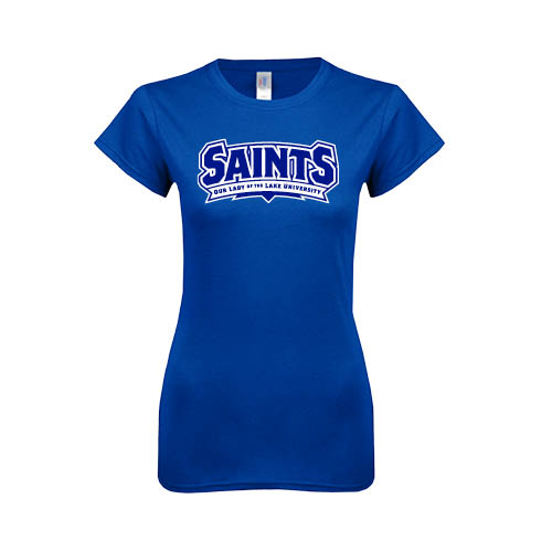  Next Level Womens Royal Boyfriend Tee - Saints - Our lady of the Lake University