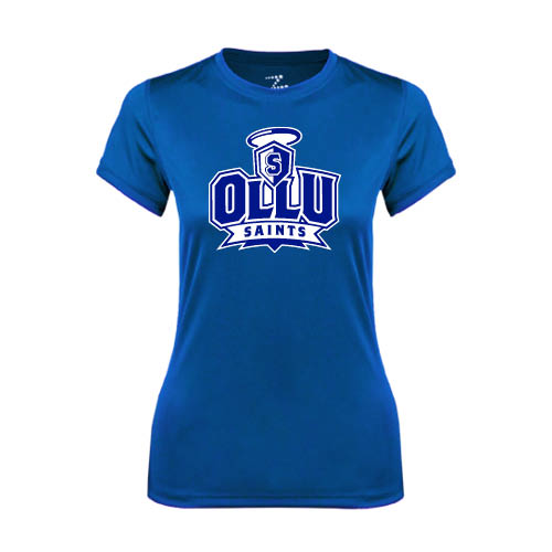  Womens Royal Performance Tee - OLLU Saints