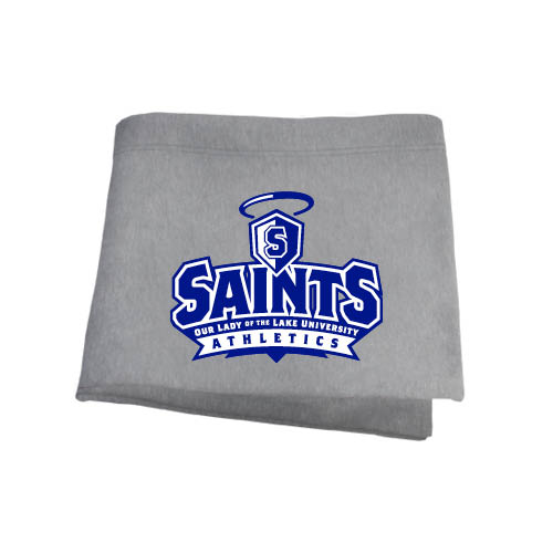  Grey Sweatshirt Blanket - Our Lady of the Lake University Athletics - Offical Logo