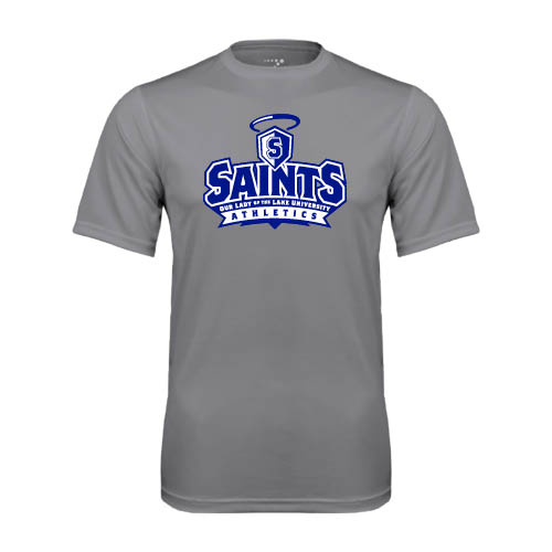  Grey Concrete Performance Tee - Our Lady of the Lake University Athletics - Offical Logo