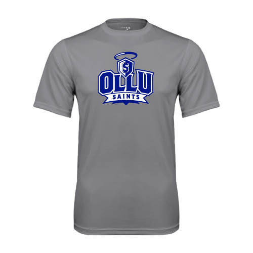  Grey Concrete Performance Tee - OLLU Saints