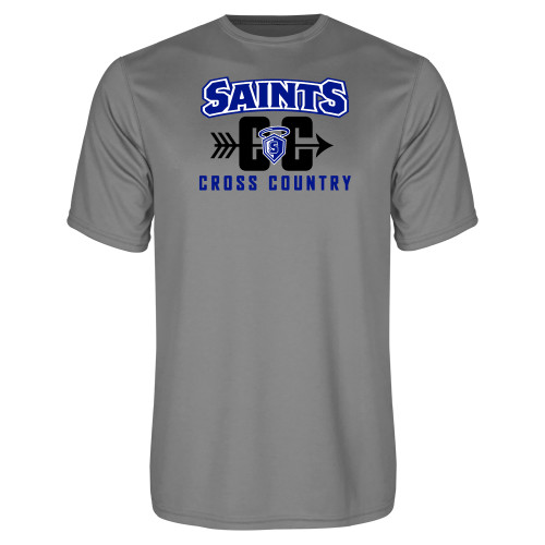 Our Lady of the Lake Grey Concrete Performance Tee - Cross Country Design