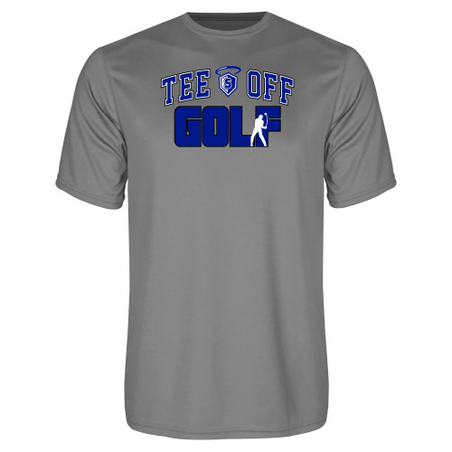 Our Lady of the Lake Grey Concrete Performance Tee - Tee Off Golf Design