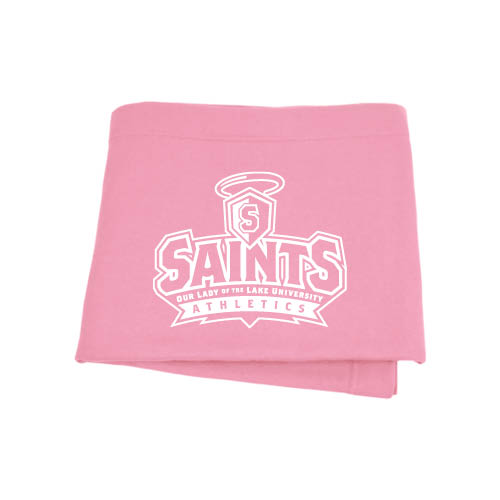  Pink Sweatshirt Blanket - Our Lady of the Lake University Athletics - Offical Logo