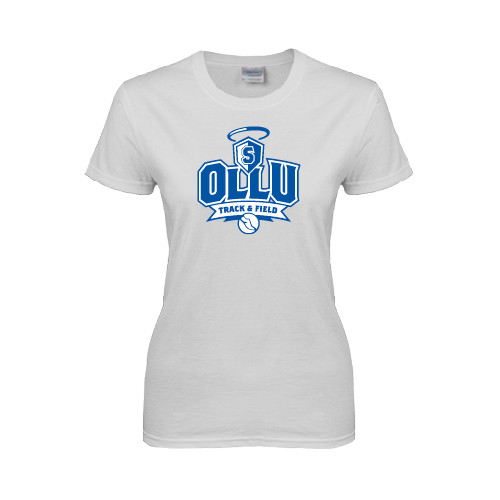  Womens White Short Sleeve Tee - Track and Field