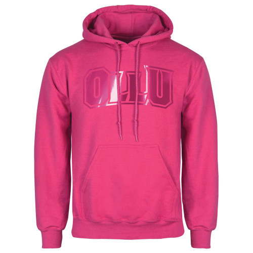  Womens Fuchsia Fleece Hoodie - OLLU