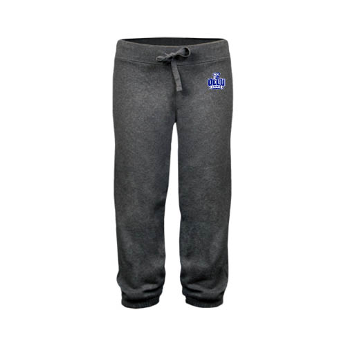  ENZA Womens Dark Heather Banded Fleece Capri - OLLU Saints