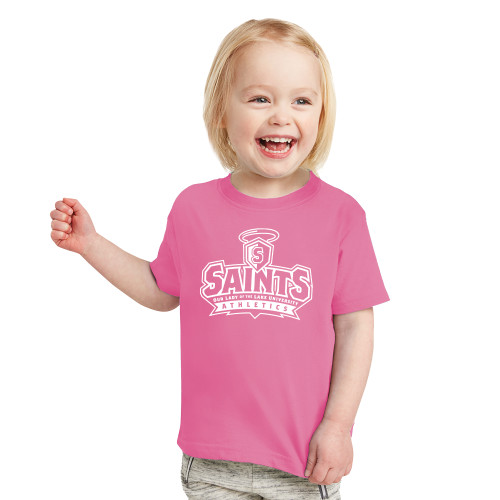  Toddler Fuchsia T Shirt - Our Lady of the Lake University Athletics - Offical Logo
