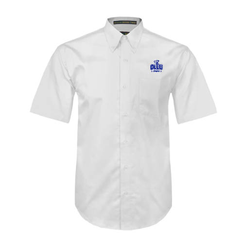  White Twill Button Down Short Sleeve - OLLU Saints