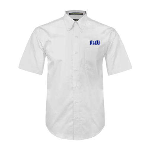  White Twill Button Down Short Sleeve - OLLU