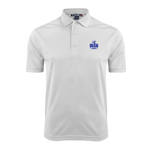  White Dry Mesh Polo - OLLU Saints