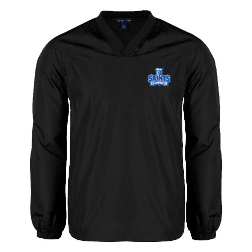  Black V Neck Raglan Windshirt - Our Lady of the Lake University Athletics - Offical Logo