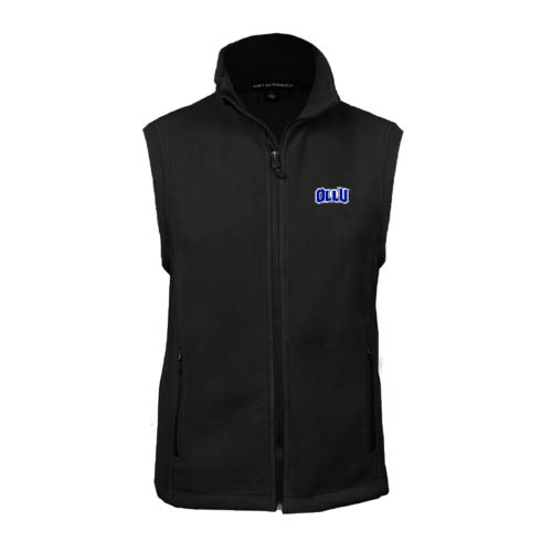  Black Fleece Full Zip Vest - OLLU