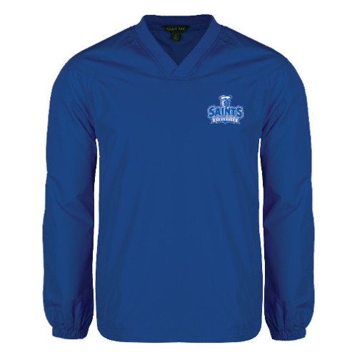  Royal V Neck Raglan Windshirt - Our Lady of the Lake University Athletics - Offical Logo