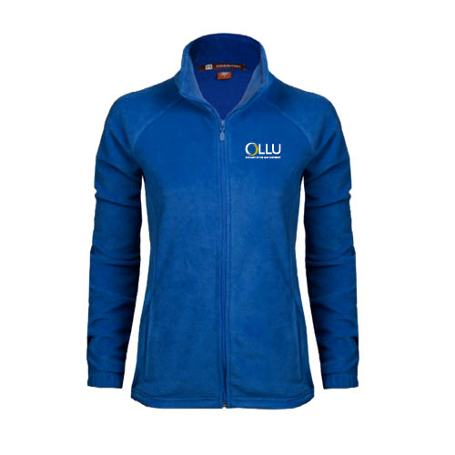  Womens Royal Fleece Full Zip Jacket - OLLU Our Lady of the Lake University Stacked