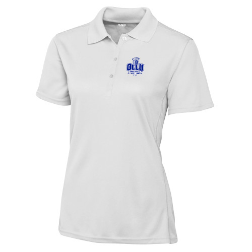 Our Lady of the Lake C&B Womens White Clique Ice Pique Polo - Track and Field