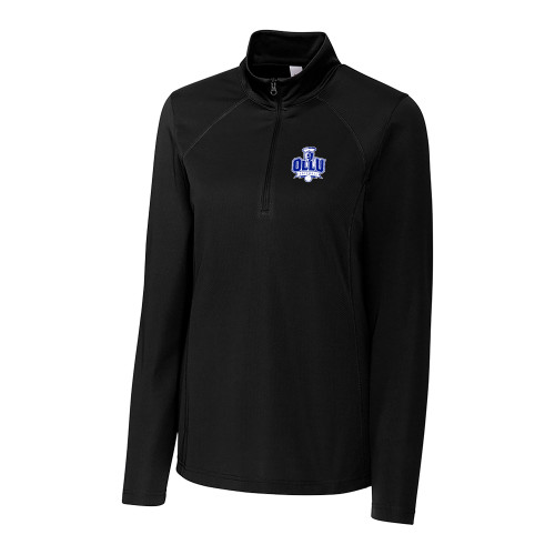 Our Lady of the Lake C&B Womens Black Clique Ice Pique Half Zip - Softball