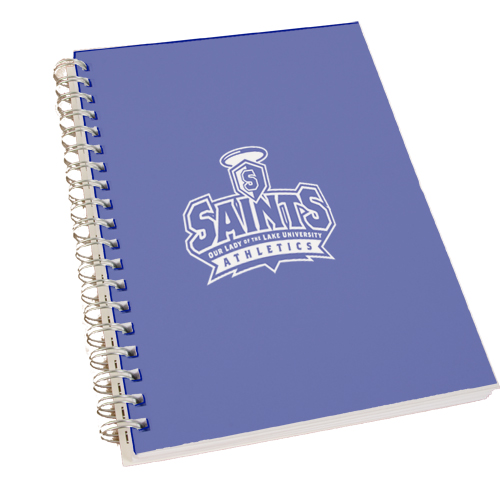  Clear 7 x 10 Spiral Journal Notebook - Our Lady of the Lake University Athletics - Offical Logo