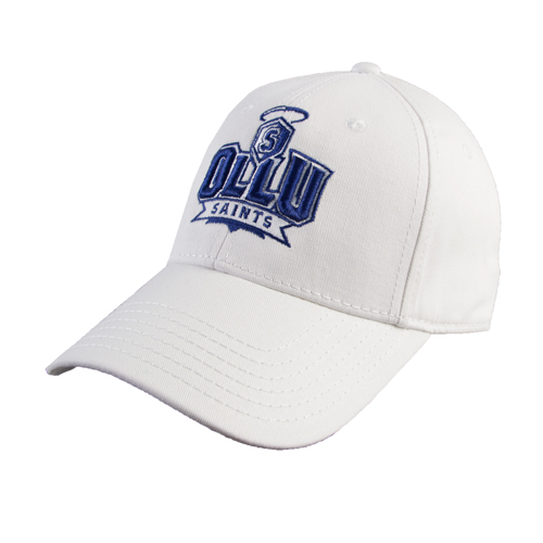 OLLU White Structured Adjustable Pro Style Hat