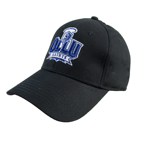  Black Structured Adjustable Pro Style Hat - OLLU Saints