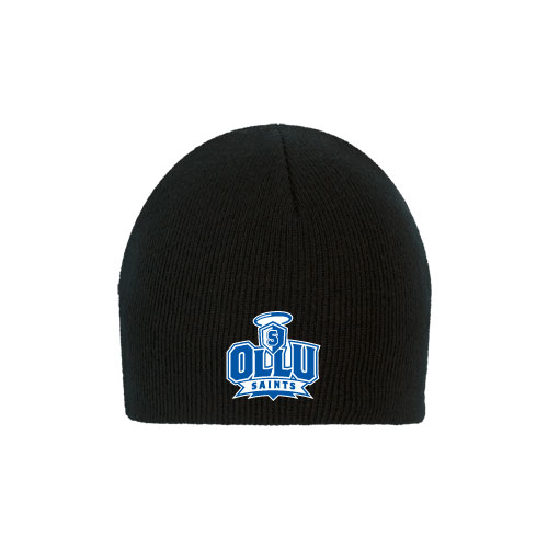  Black Knit Beanie - OLLU Saints