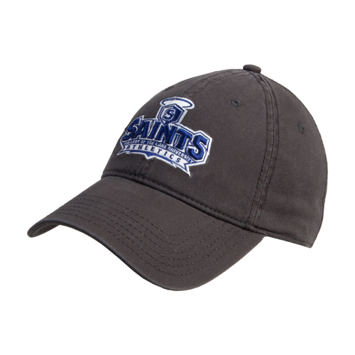  Charcoal Unstructured Adjustable Low Profile Hat - Our Lady of the Lake University Athletics - Offical Logo