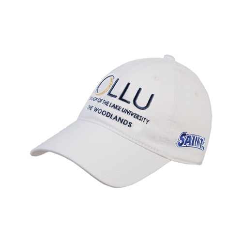  White Unstructured Adjustable Low Profile Hat - The Woodlands