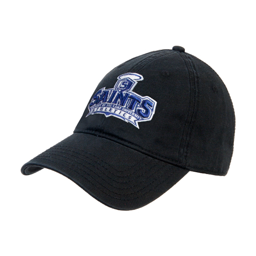  Black Unstructured Adjustable Low Profile Hat - Our Lady of the Lake University Athletics - Offical Logo