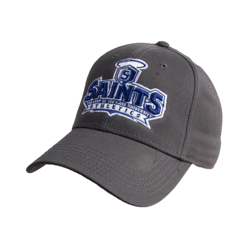  Charcoal Structured Adjustable Pro Style Hat - Our Lady of the Lake University Athletics - Offical Logo