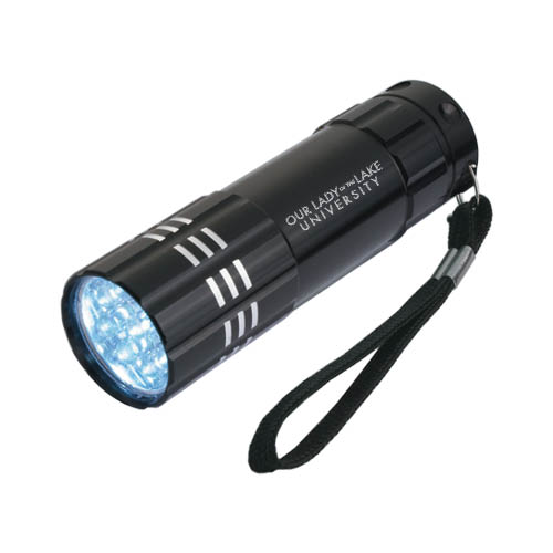  Industrial Triple LED Black Flashlight - OUr Lady of the Lake University Flat Engraved