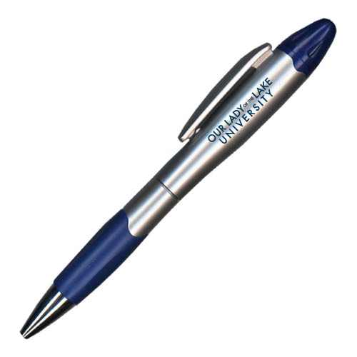  Silver/Blue Blossom Pen/Highlighter - OUr Lady of the Lake University Flat
