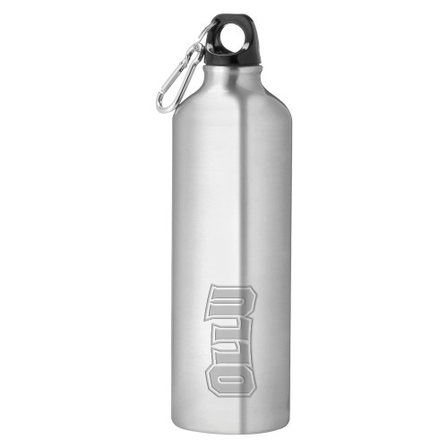  Venture Aluminum Silver Bike Bottle 26oz - OLLU Engraved