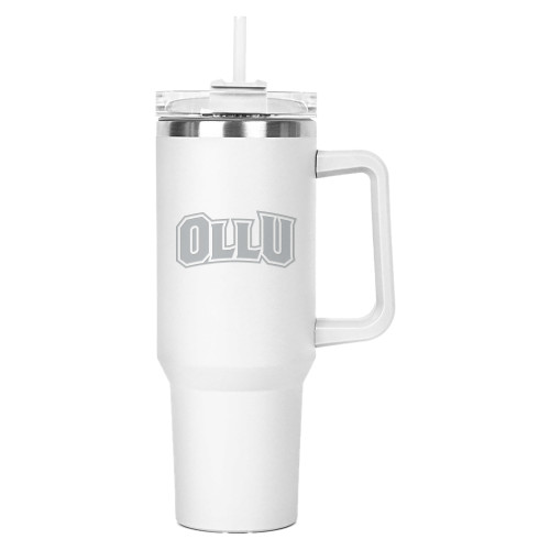  Hippo White Mug & Straw Lid with Twist Closure 40 oz - OLLU Engraved