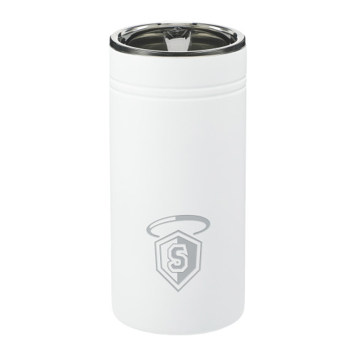  Sherpa Vacuum White Tumbler & Insulator 12oz - S in Shield w/ Halo Engraved