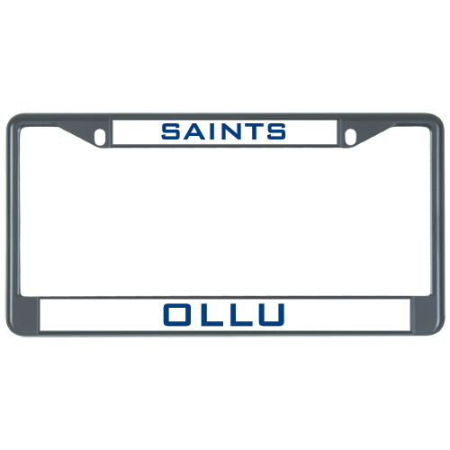 Metal License Plate Frame in Black - Saints