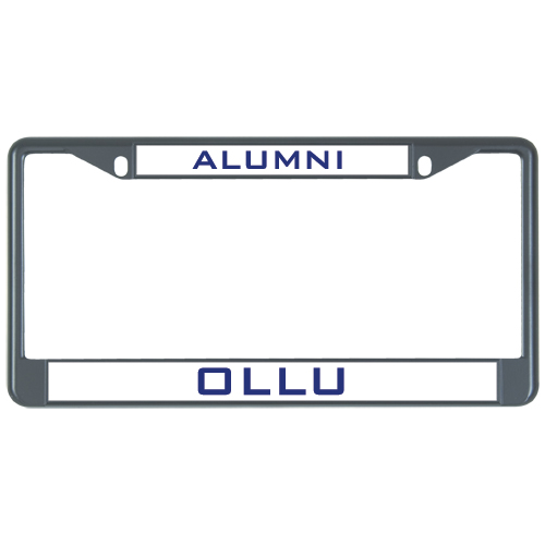  Metal License Plate Frame in Black - Alumni