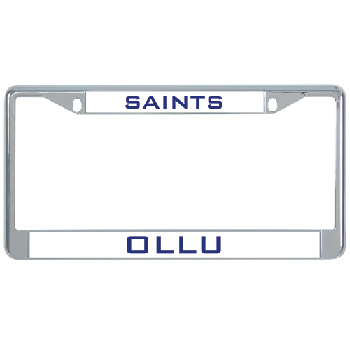  Metal License Plate Frame in Chrome - Saints