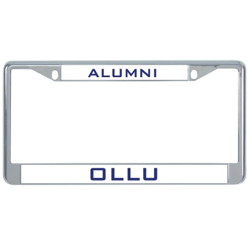  Metal License Plate Frame in Chrome - Alumni