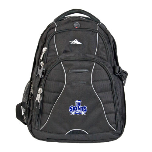  High Sierra Black Swerve Computer Backpack - Our Lady of the Lake University Athletics - Offical Logo